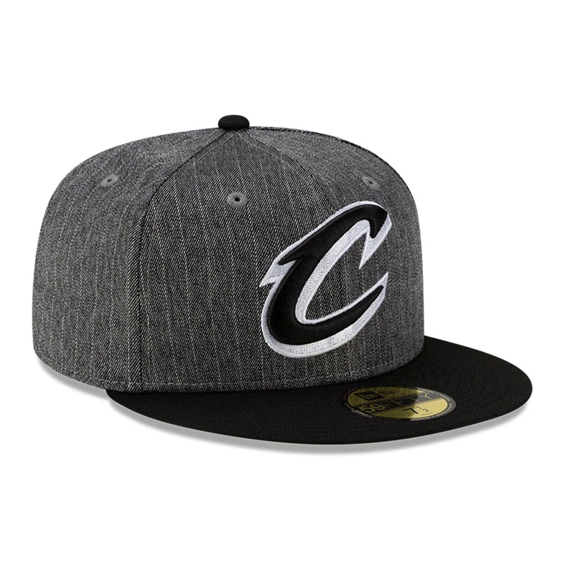 This is a Cleveland Cavaliers Black Pinstripe 59FIFTY Fitted Cap 4