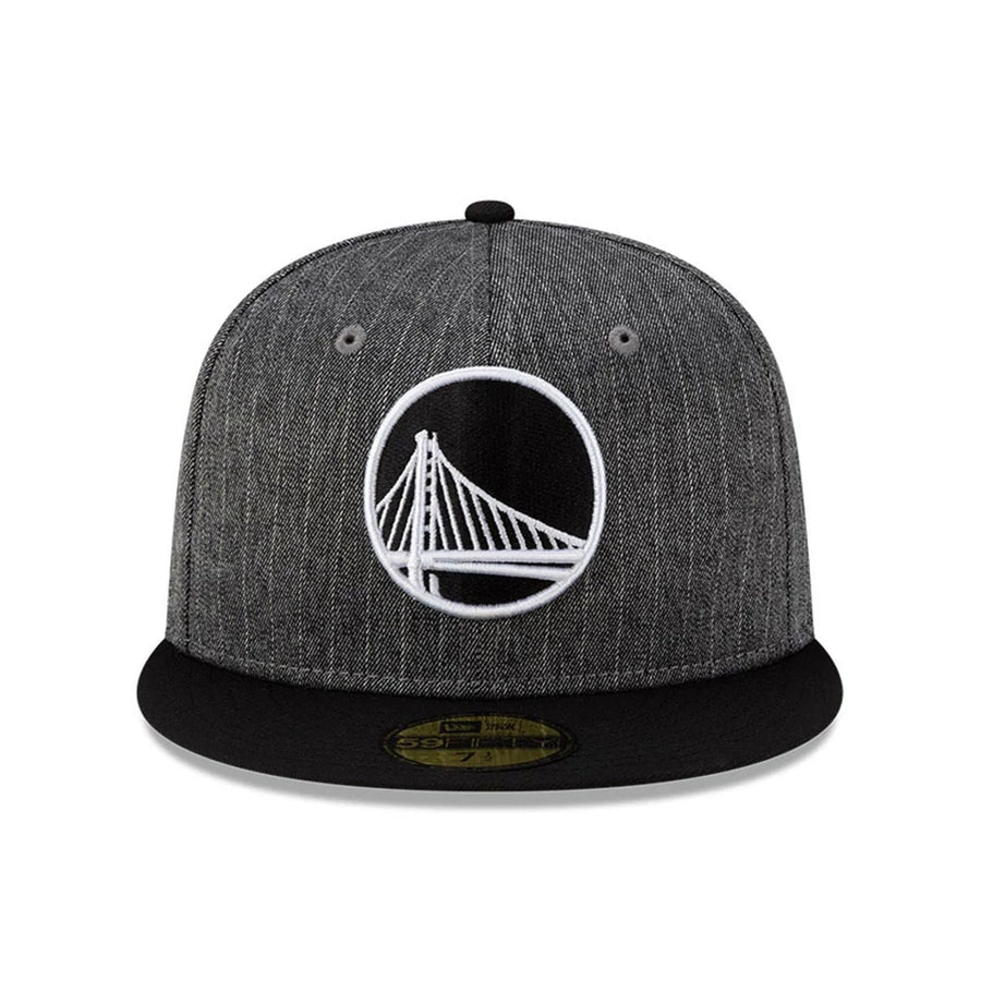 This is a Golden State Warriors Black Pinstripe 59FIFTY Fitted Cap 3