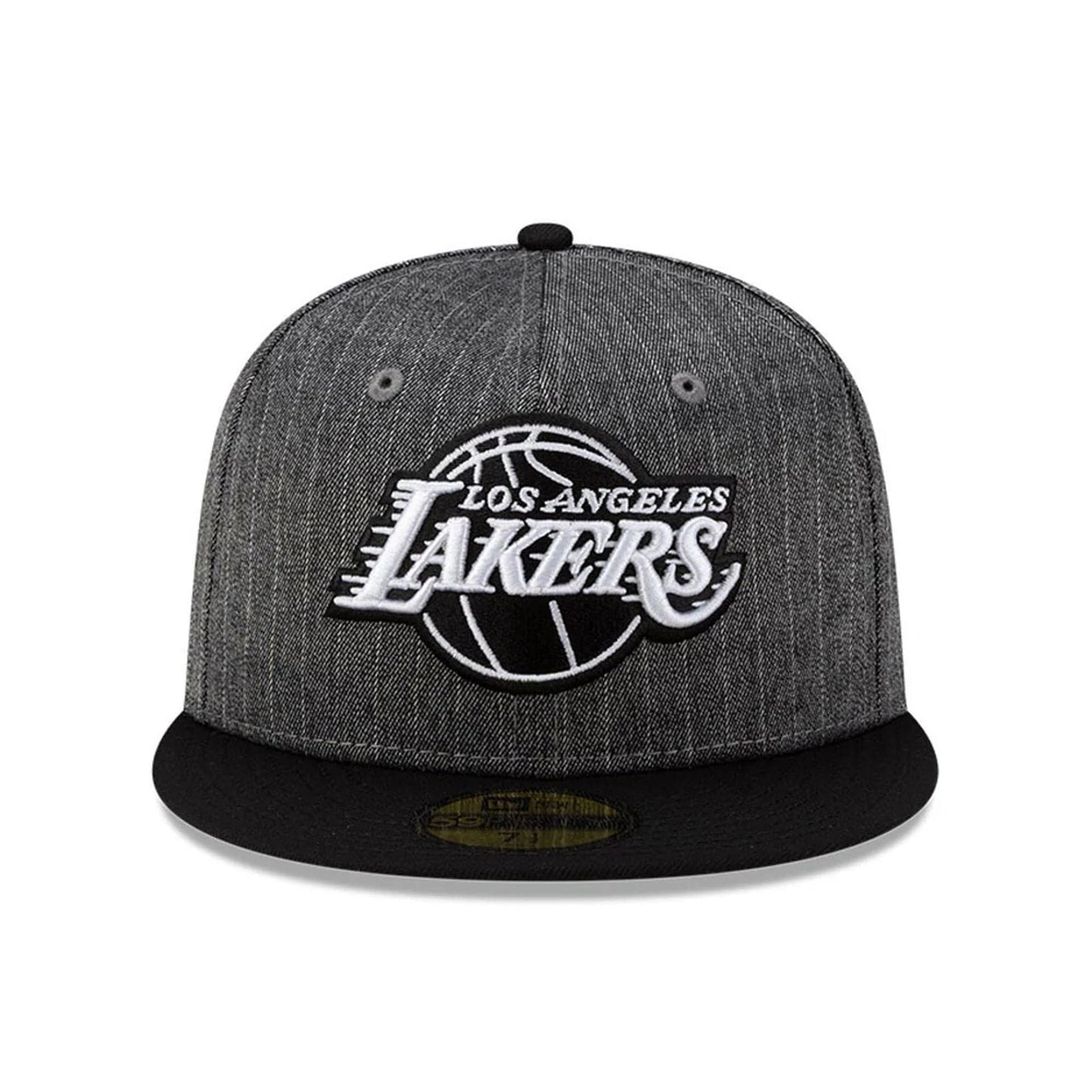 This is a LA Lakers Black Pinstripe 59FIFTY Fitted Cap 3