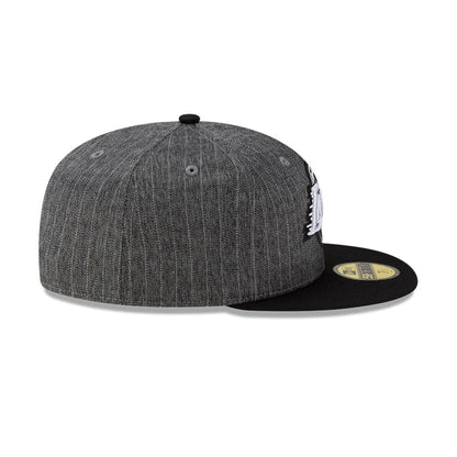 This is a LA Lakers Black Pinstripe 59FIFTY Fitted Cap 7