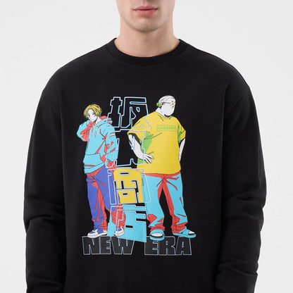 The Male model is wearing Sakamoto Days Netflix Black Crew Neck Sweater  3