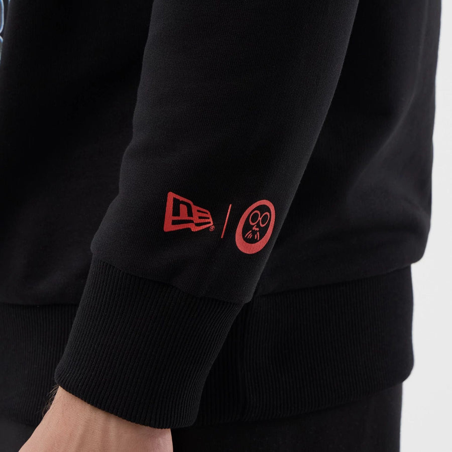 The Male model is wearing Sakamoto Days Netflix Black Crew Neck Sweater  5