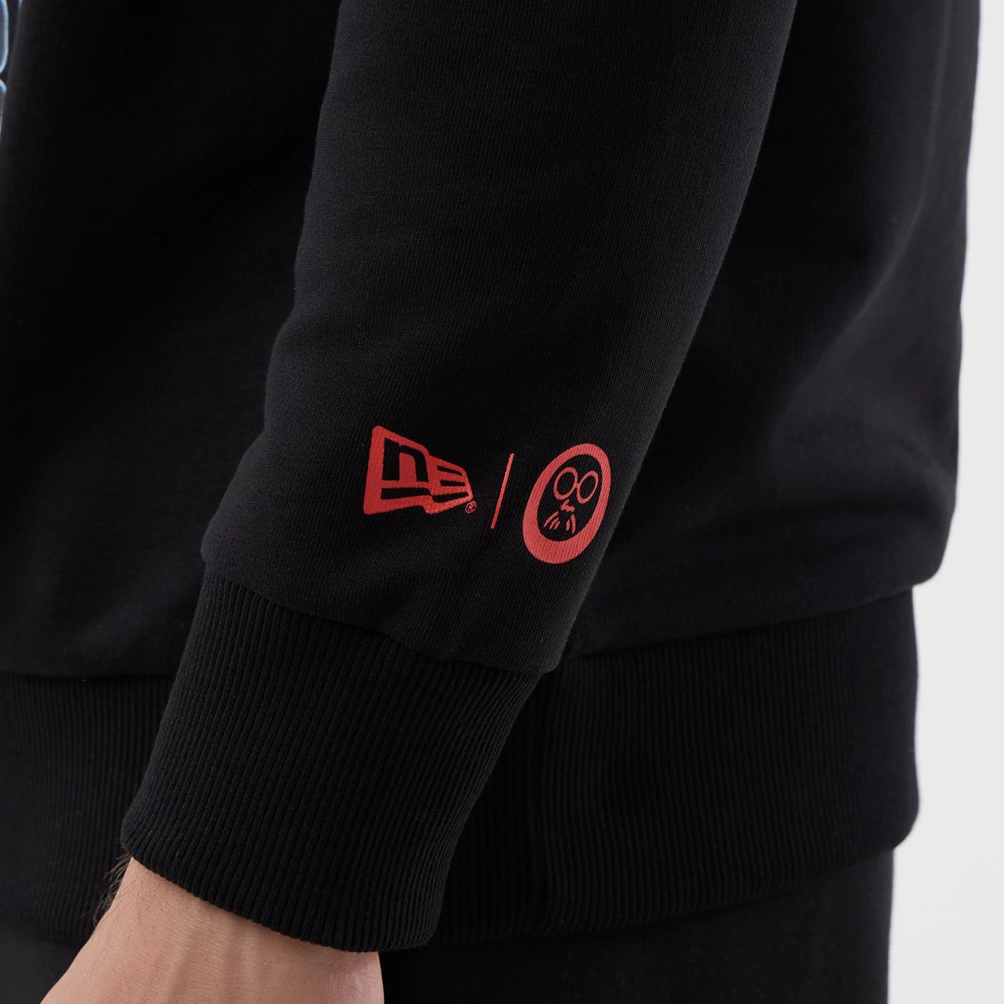 The Male model is wearing Sakamoto Days Netflix Black Crew Neck Sweater 5