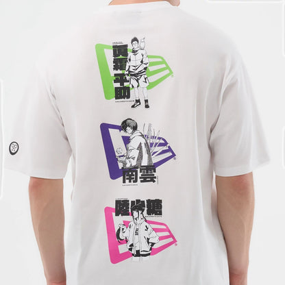 The Male model is wearing Sakamoto Days Netflix White T-Shirt  4