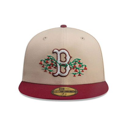 This is a Boston Red Sox MLB City Element Chile Light Beige 59FIFTY Fitted Cap 3