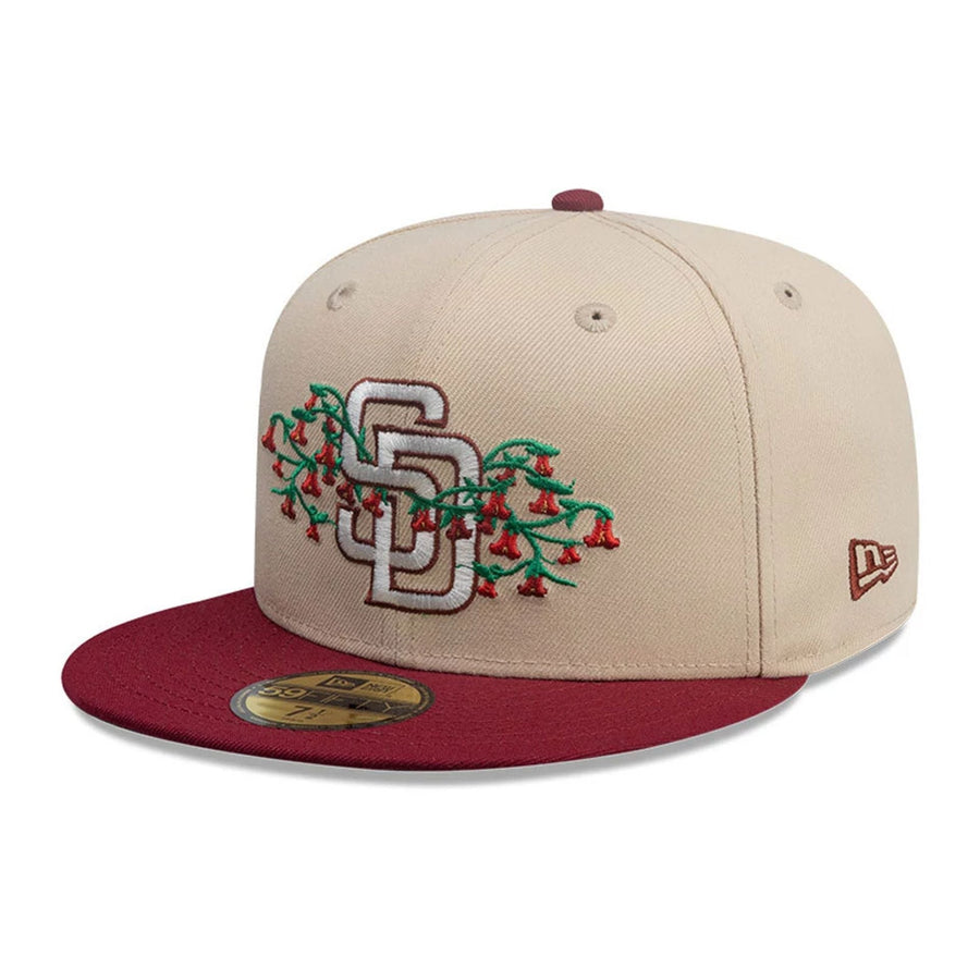 This is a San Diego Padres MLB City Element Chile Light Beige 59FIFTY Fitted Cap 4