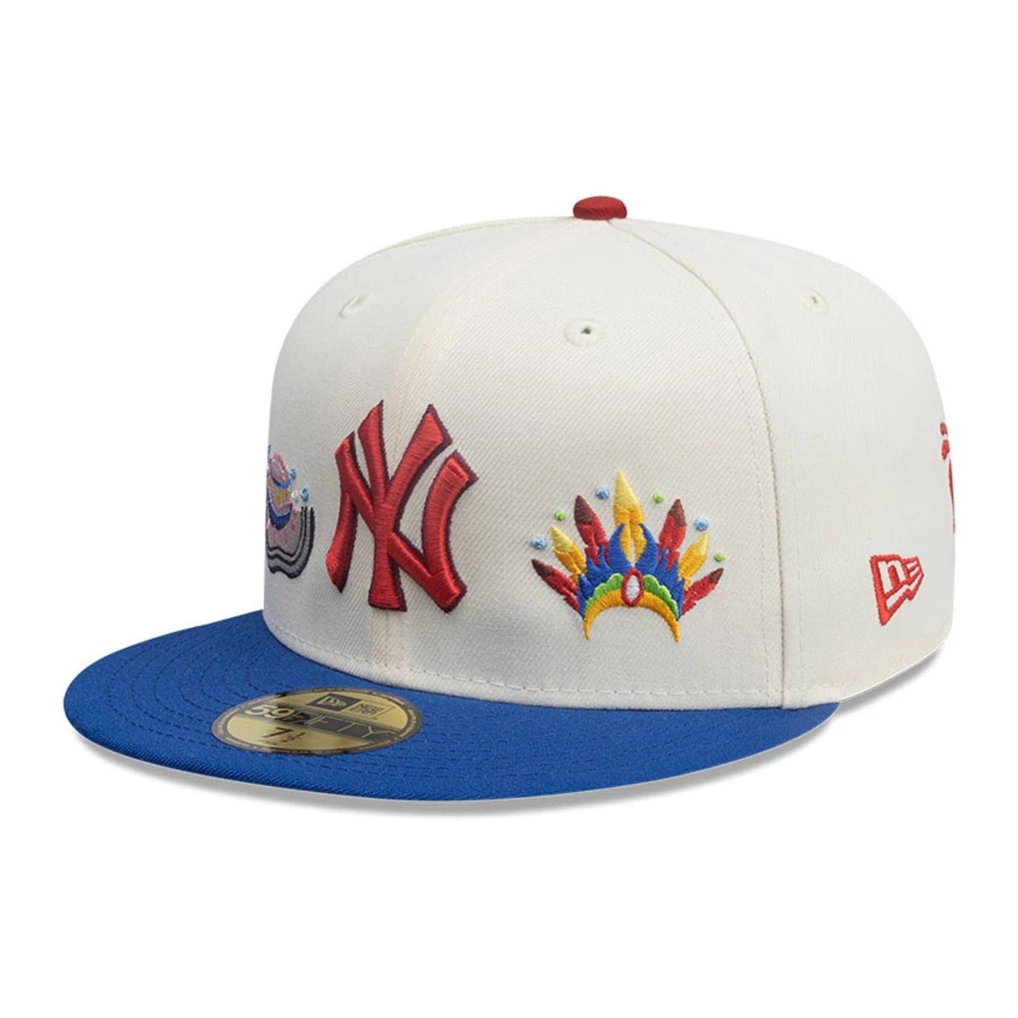 This is a New York Yankees MLB City Element Colombia Cream 59FIFTY Fitted Cap 4
