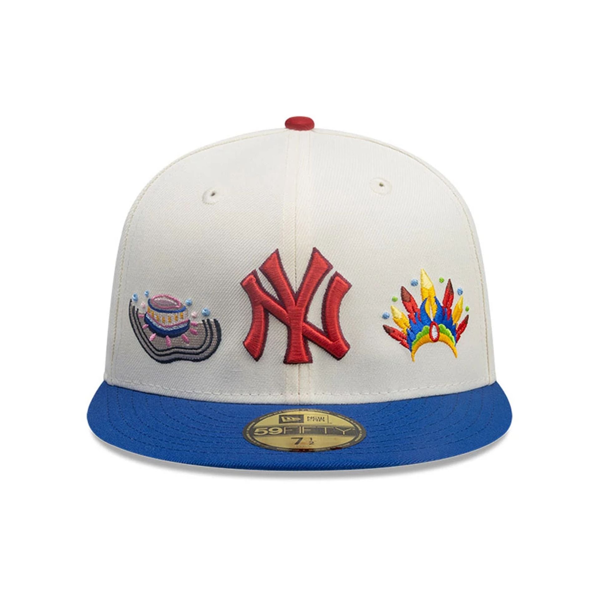 This is a New York Yankees MLB City Element Colombia Cream 59FIFTY Fitted Cap 3