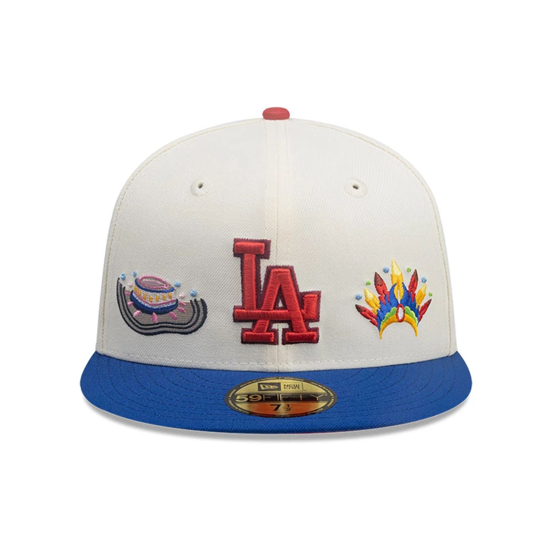 This is a LA Dodgers MLB City Element Colombia Cream 59FIFTY Fitted Cap 3