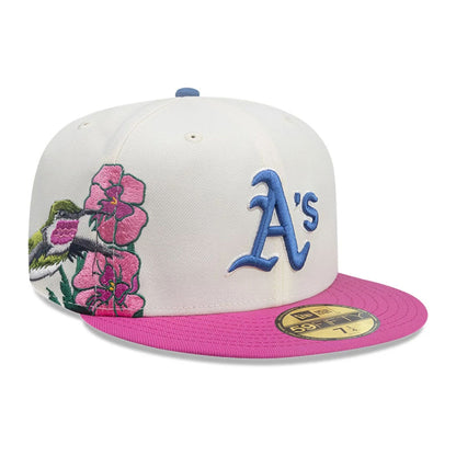 This is a Oakland Athletics MLB City Element Ecuador White 59FIFTY Fitted Cap 1