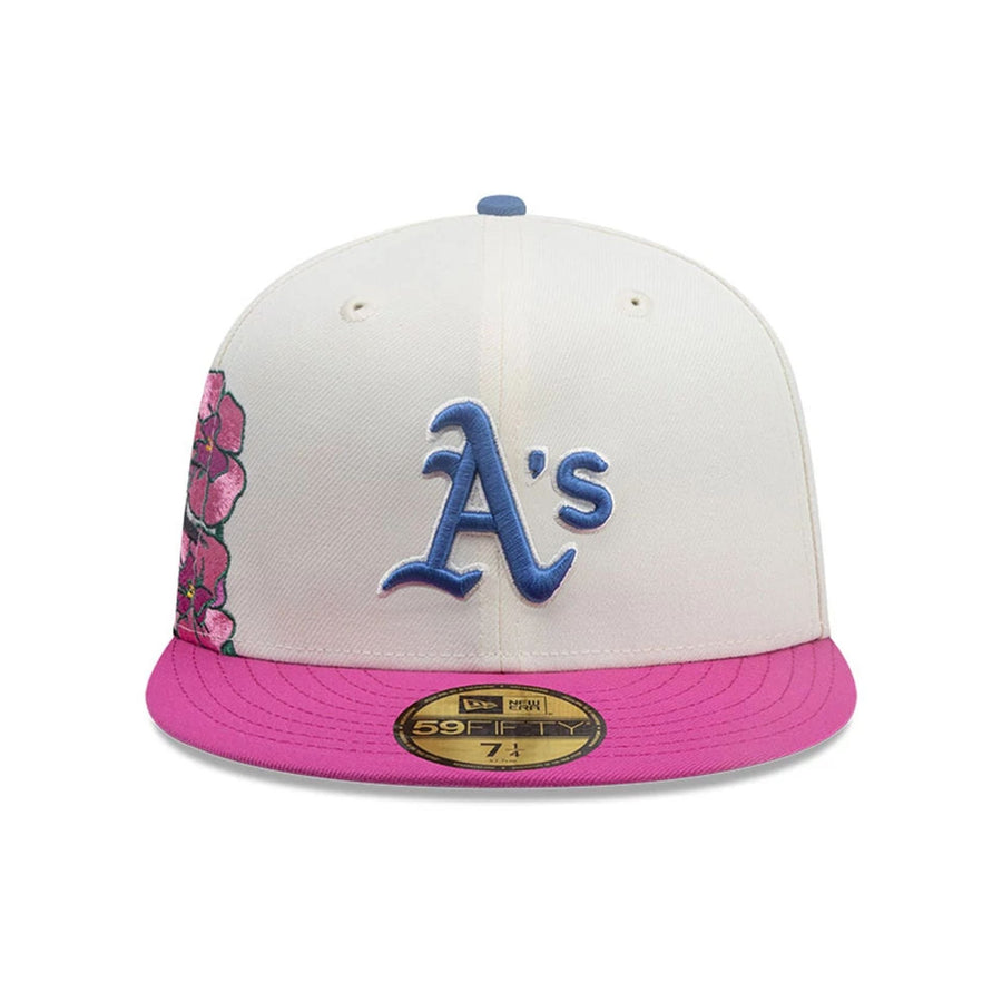 This is a Oakland Athletics MLB City Element Ecuador White 59FIFTY Fitted Cap 3
