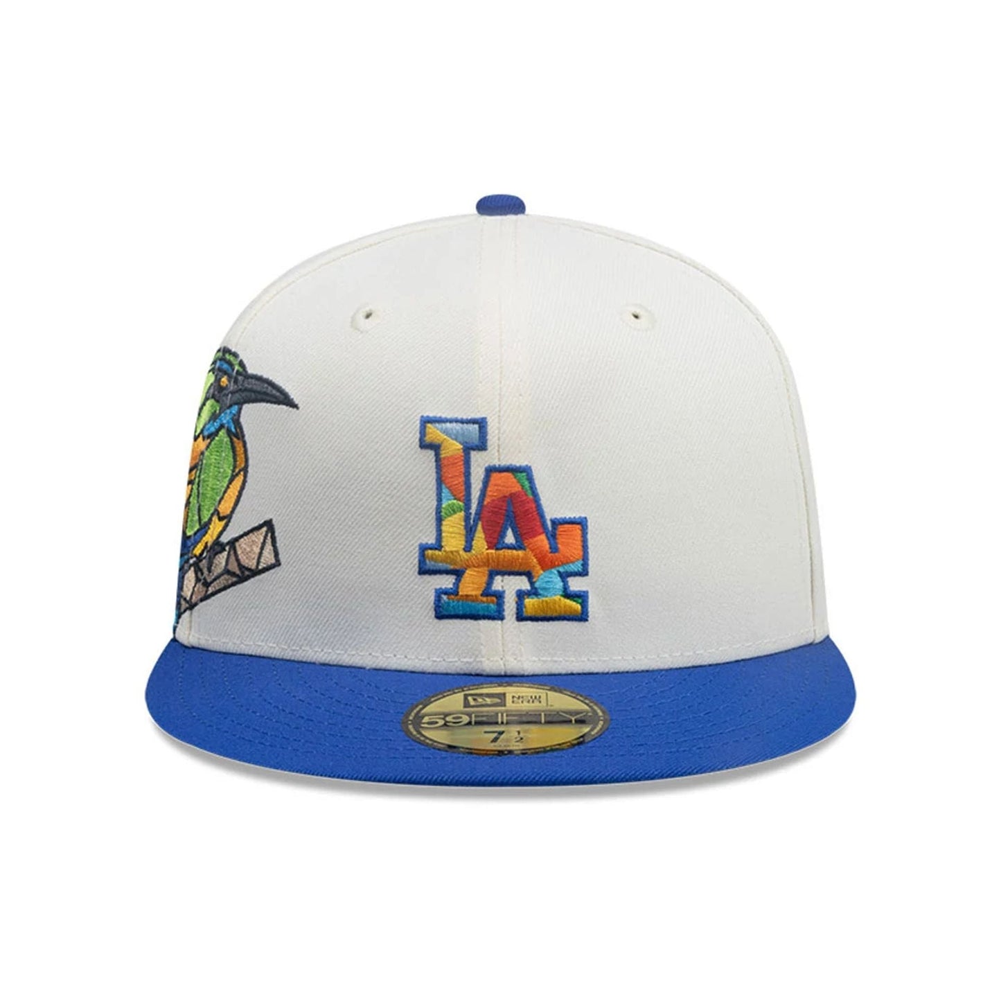 This is a LA Dodgers MLB City Element El Salvador White 59FIFTY Fitted Cap 3