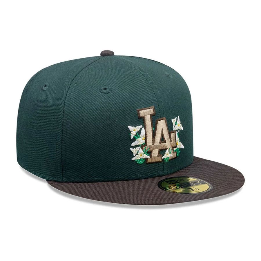 This is a LA Dodgers MLB City Element Guatemala Dark Green 59FIFTY Fitted Cap 3