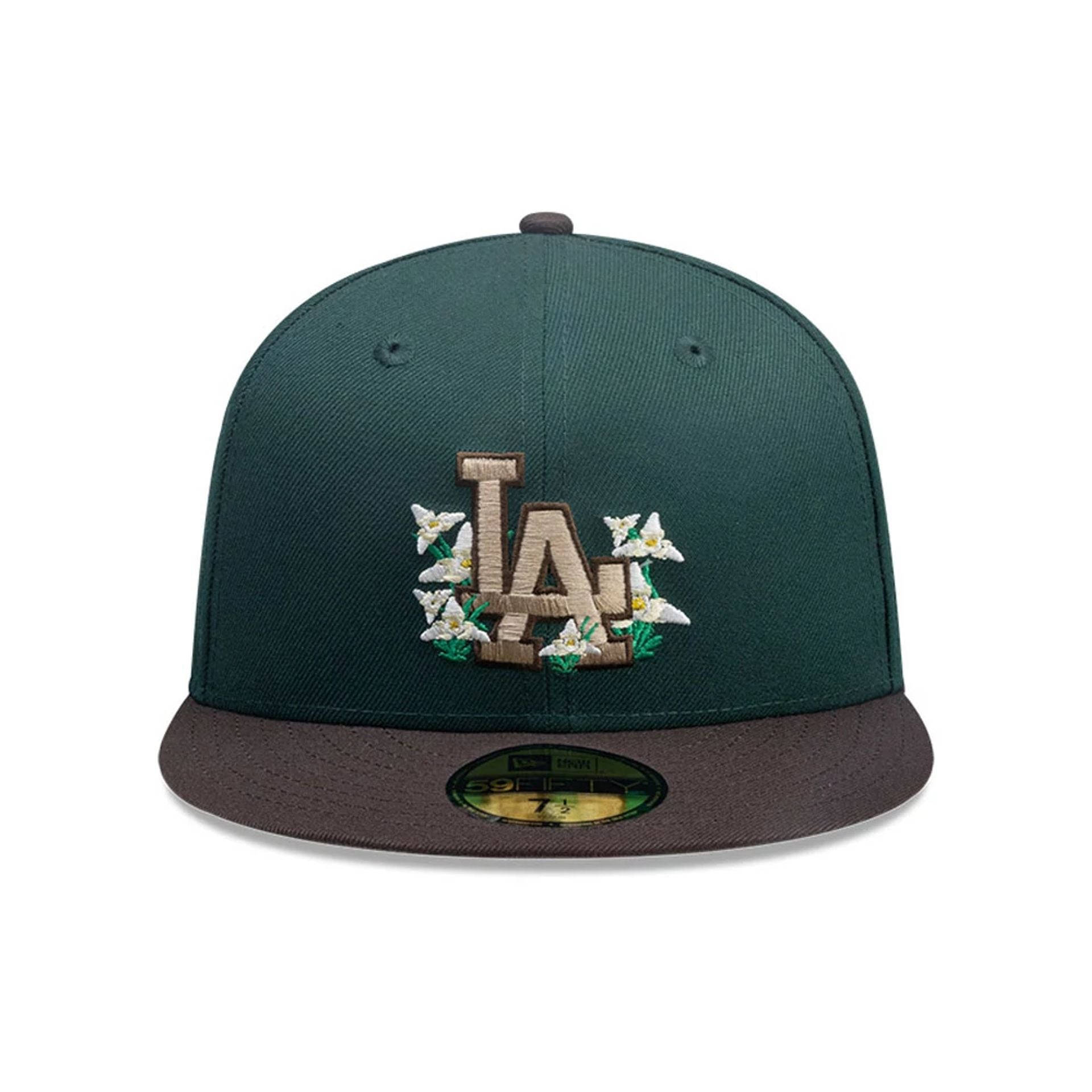 This is a LA Dodgers MLB City Element Guatemala Dark Green 59FIFTY Fitted Cap 4