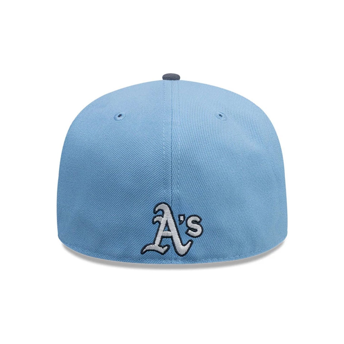 This is a Oakland Athletics MLB City Element Guatemala Pastel Blue 59FIFTY Fitted Cap 5