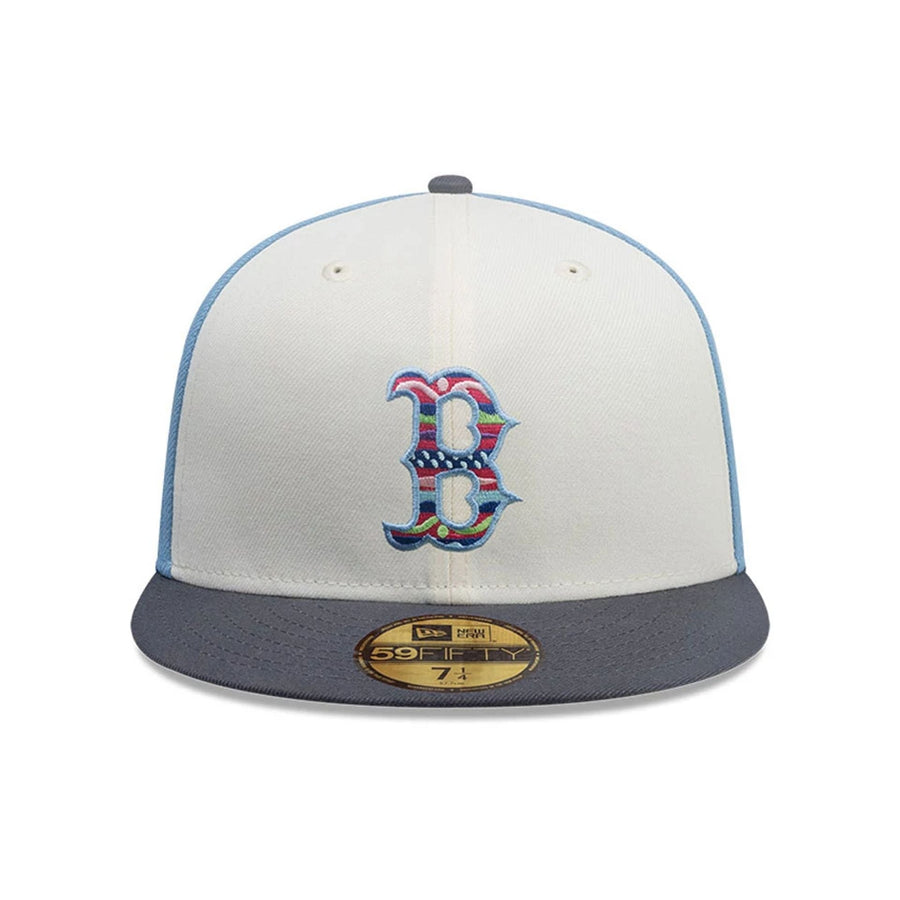 This is a Boston Red Sox MLB City Element Guatemala Pastel Blue 59FIFTY Fitted Cap 3