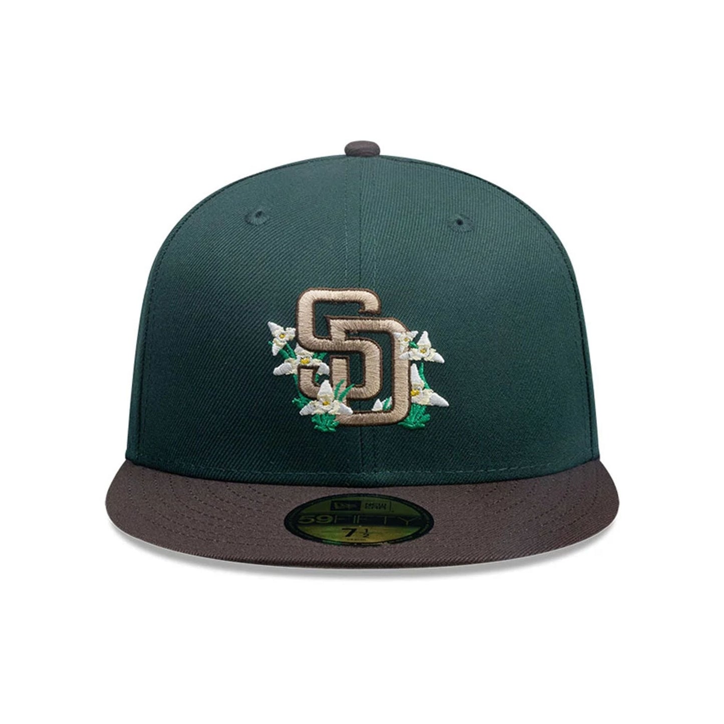 This is a San Diego Padres MLB City Element Guatemala Dark Green 59FIFTY Fitted Cap 3