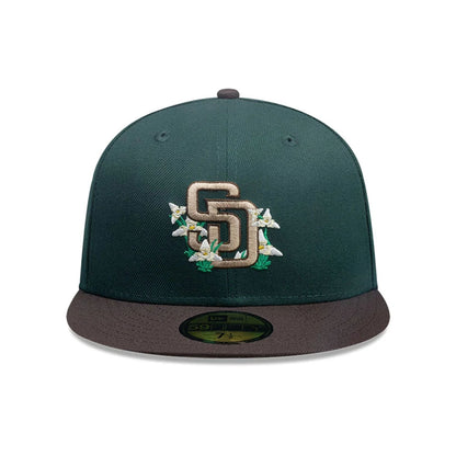 This is a San Diego Padres MLB City Element Guatemala Dark Green 59FIFTY Fitted Cap 3