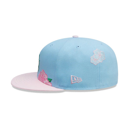 This is a LA Dodgers MLB City Element Dominican Republic Pastel Blue 59FIFTY Fitted Cap 5