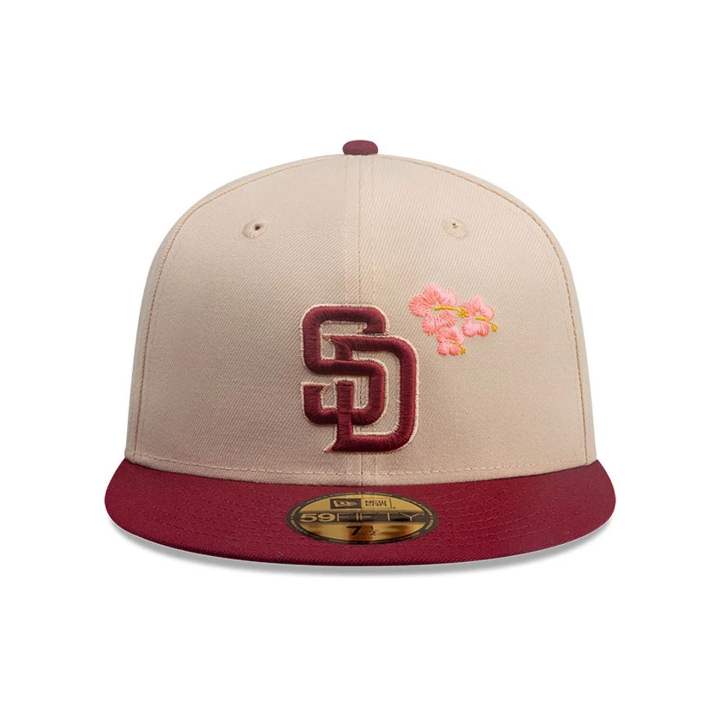This is a San Diego Padres MLB City Element Puerto Rico Pastel Orange 59FIFTY Fitted Cap 3