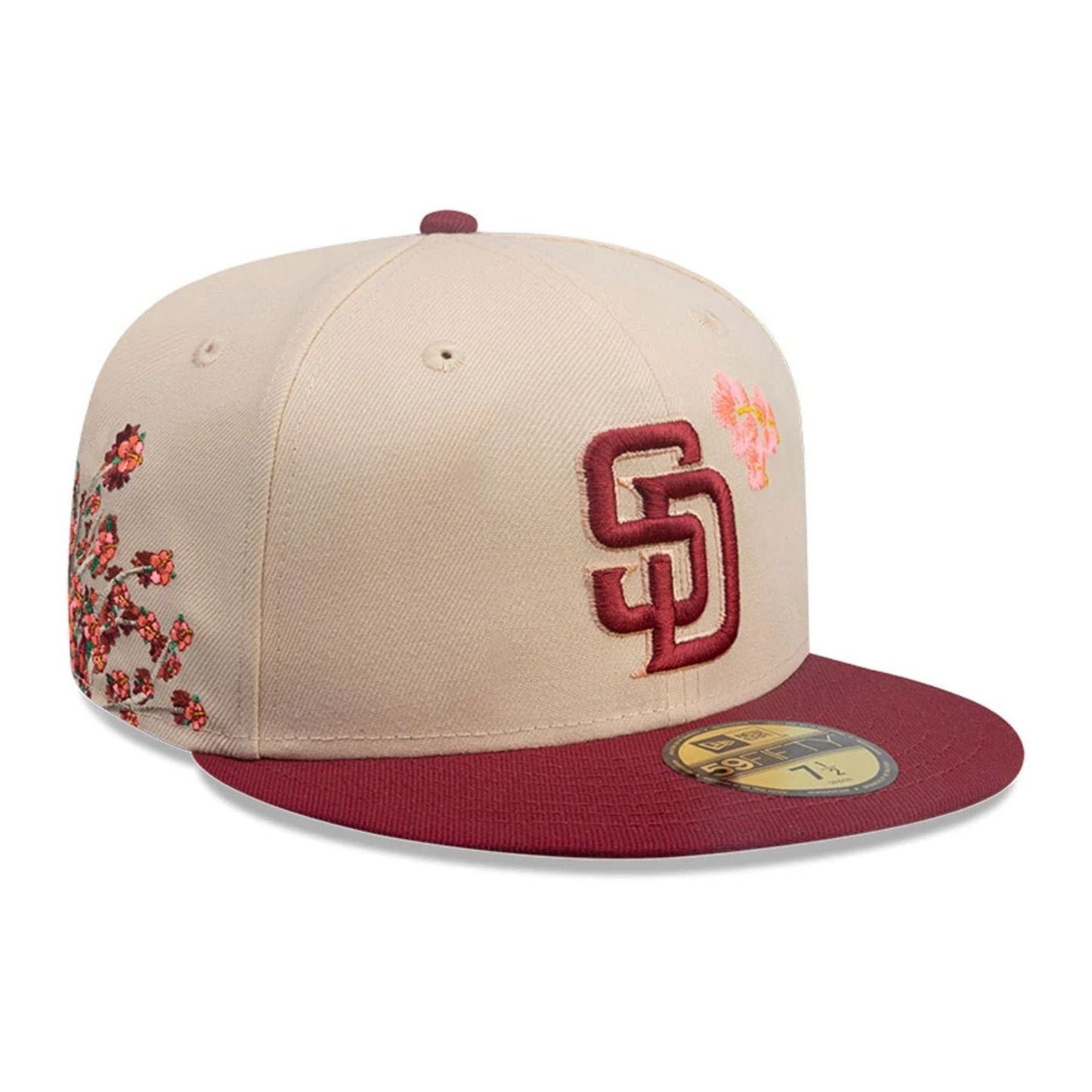 This is a San Diego Padres MLB City Element Puerto Rico Pastel Orange 59FIFTY Fitted Cap 4