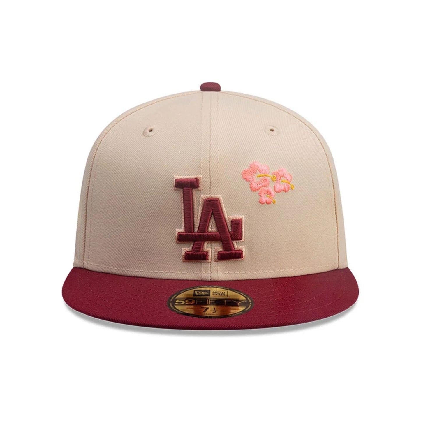 This is a LA Dodgers MLB City Element Puerto Rico Pastel Orange 59FIFTY Fitted Cap 3