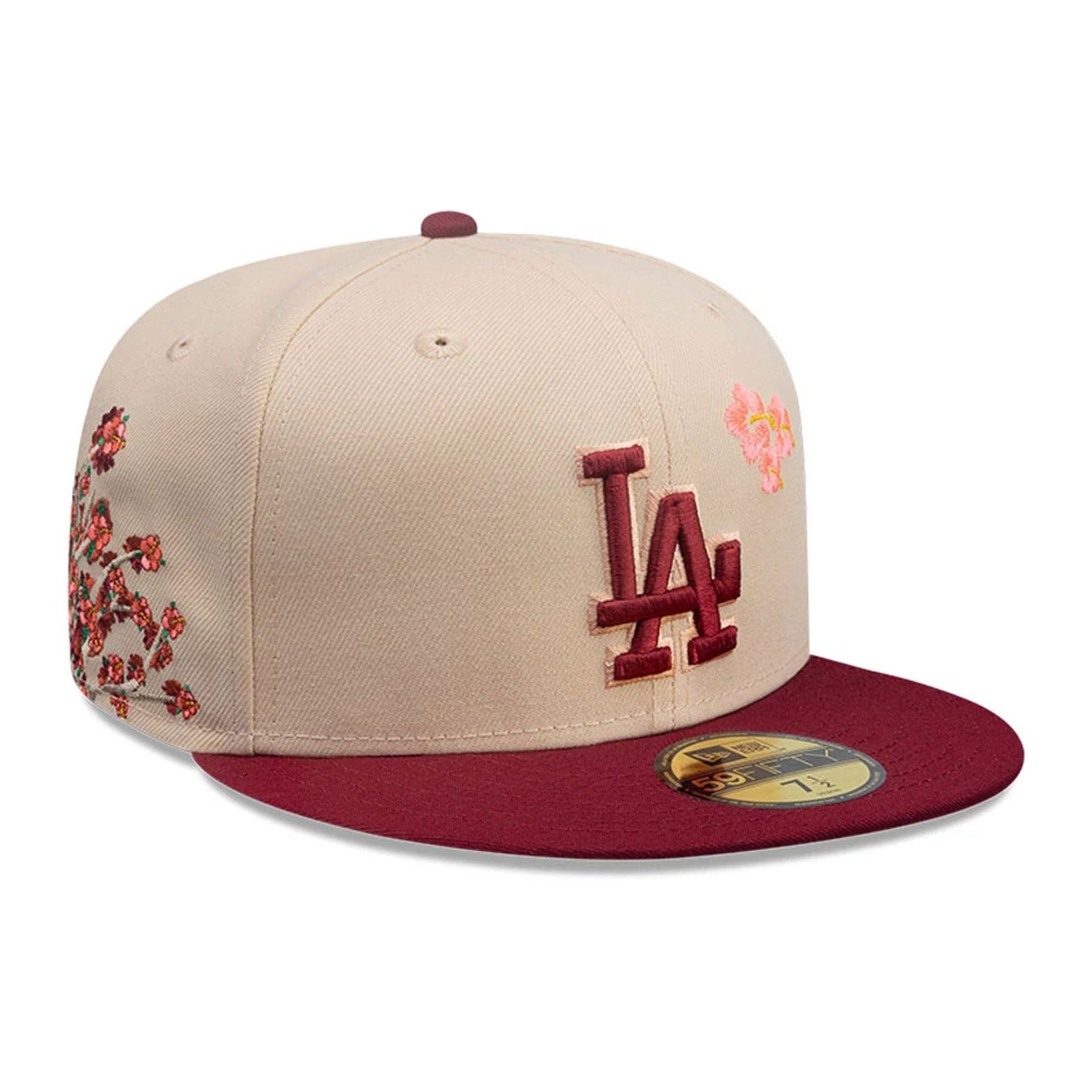 This is a LA Dodgers MLB City Element Puerto Rico Pastel Orange 59FIFTY Fitted Cap 4