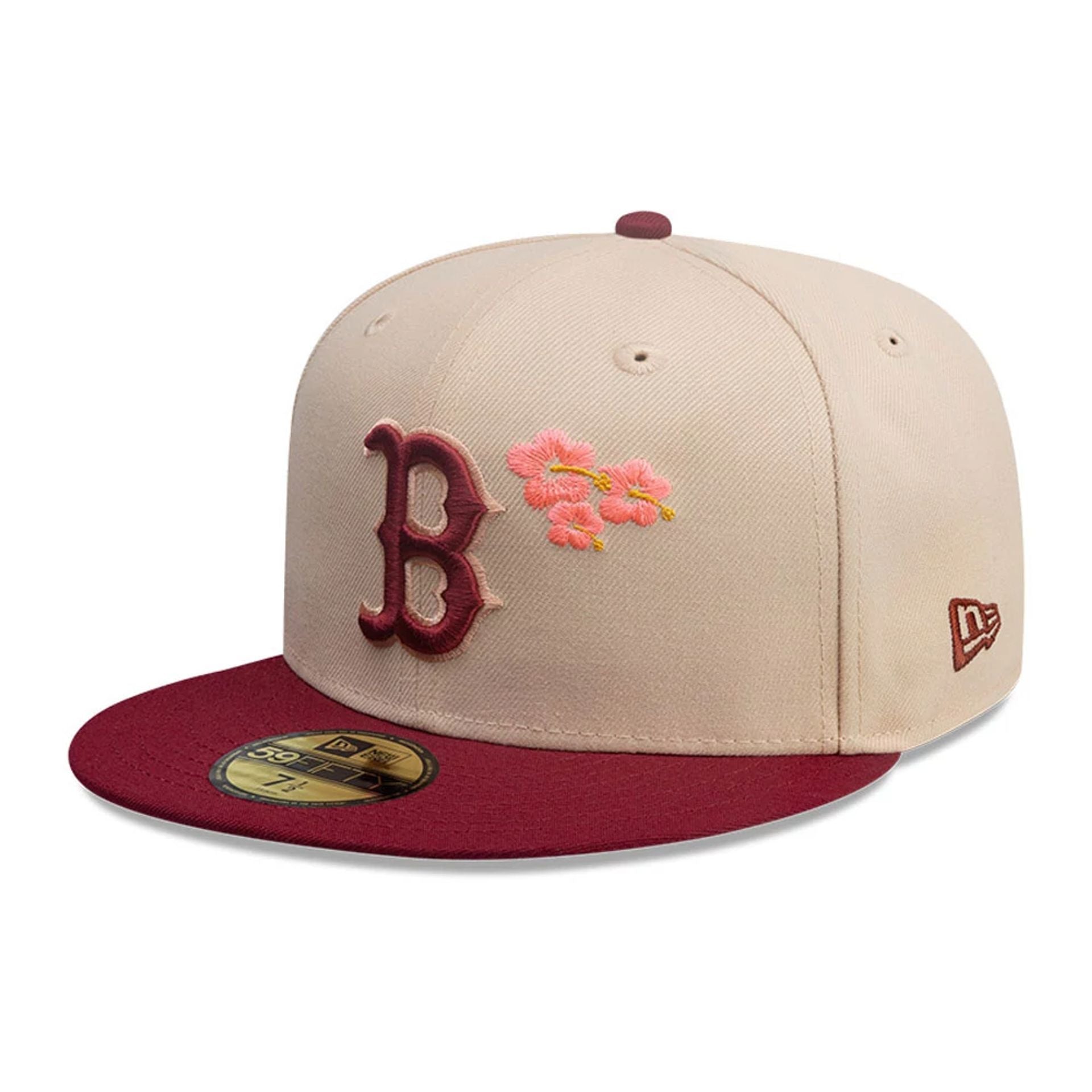 This is a Boston Red Sox MLB City Element Puerto Rico Pastel Orange 59FIFTY Fitted Cap 1