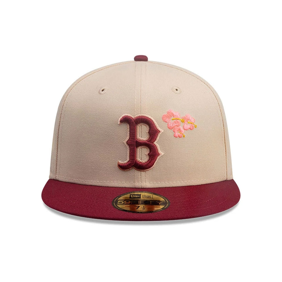 This is a Boston Red Sox MLB City Element Puerto Rico Pastel Orange 59FIFTY Fitted Cap 3