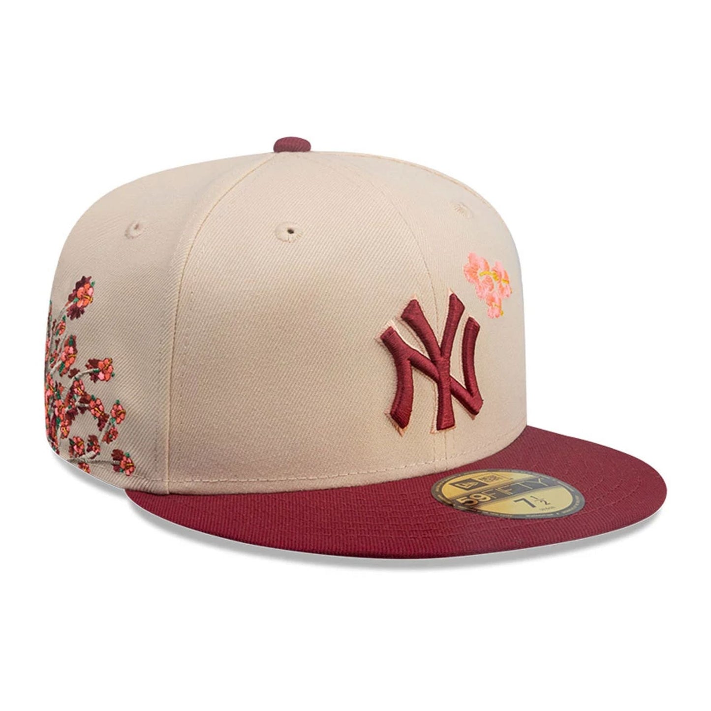 This is a New York Yankees MLB City Element Puerto Rico Pastel Orange 59FIFTY Fitted Cap 4