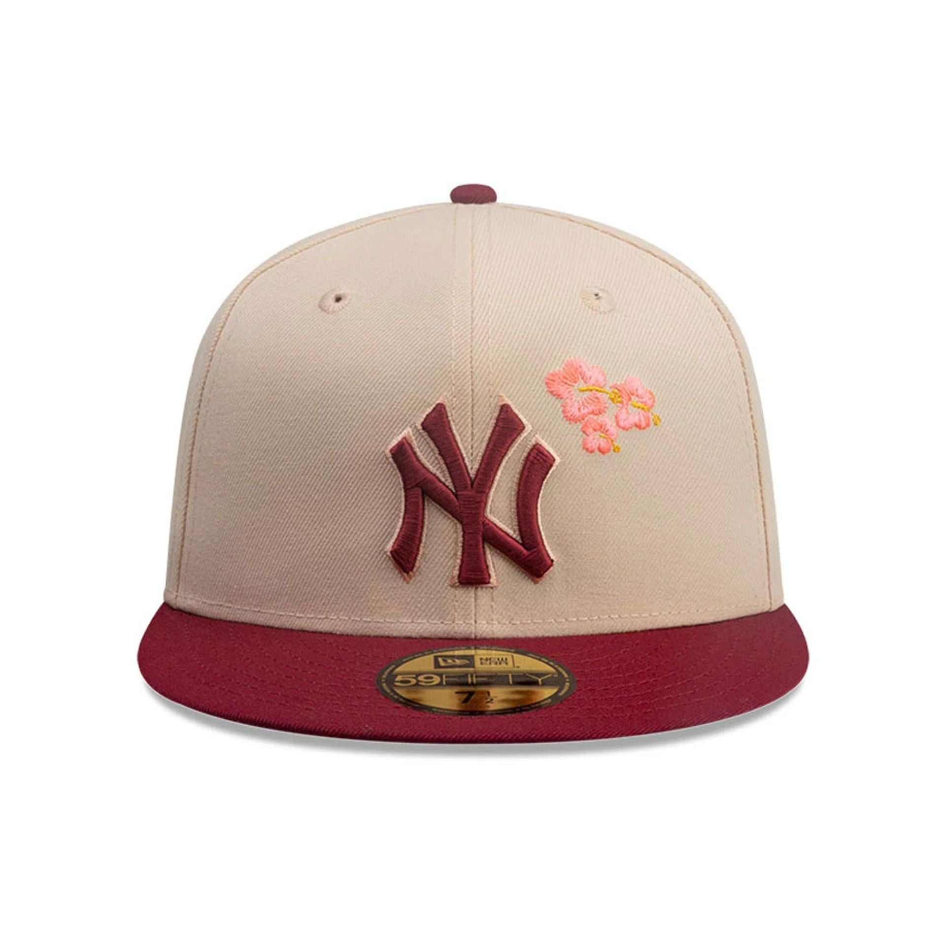 This is a New York Yankees MLB City Element Puerto Rico Pastel Orange 59FIFTY Fitted Cap 3