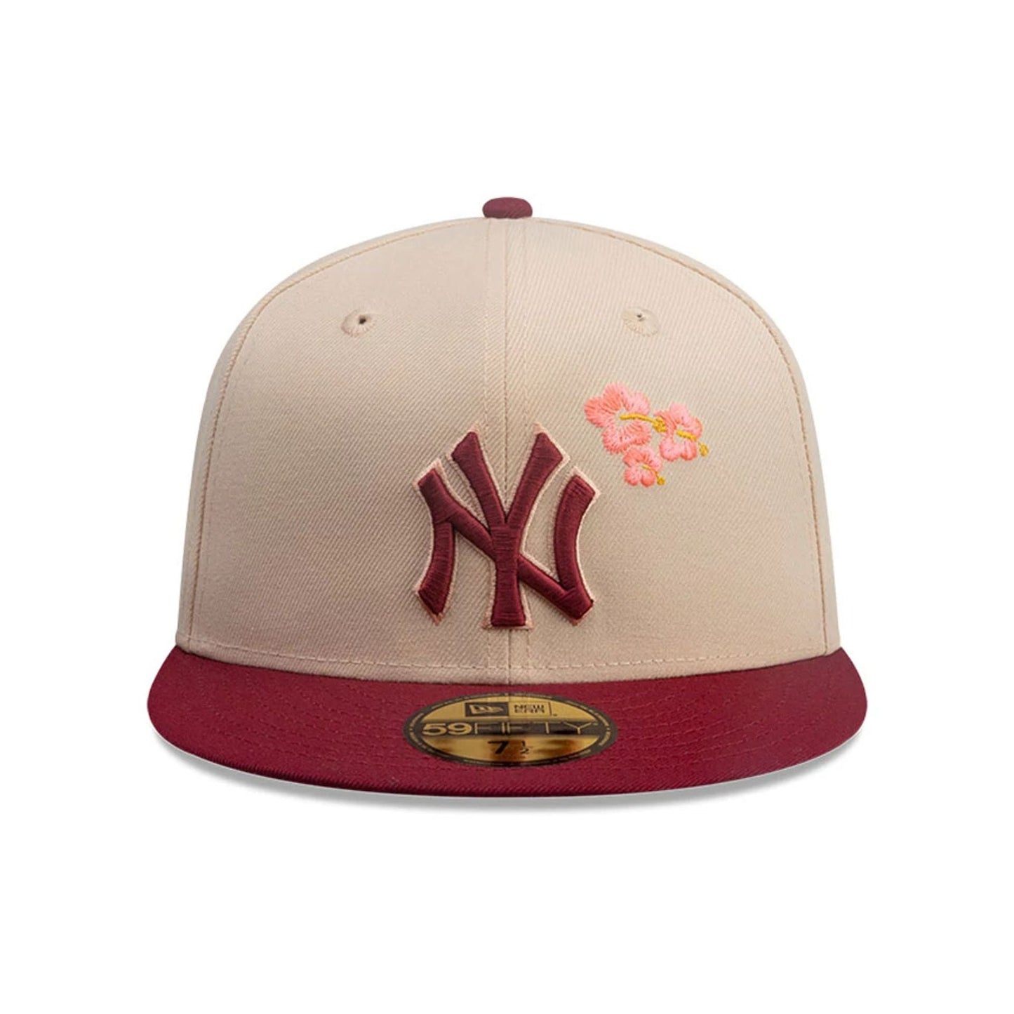 This is a New York Yankees MLB City Element Puerto Rico Pastel Orange 59FIFTY Fitted Cap 3