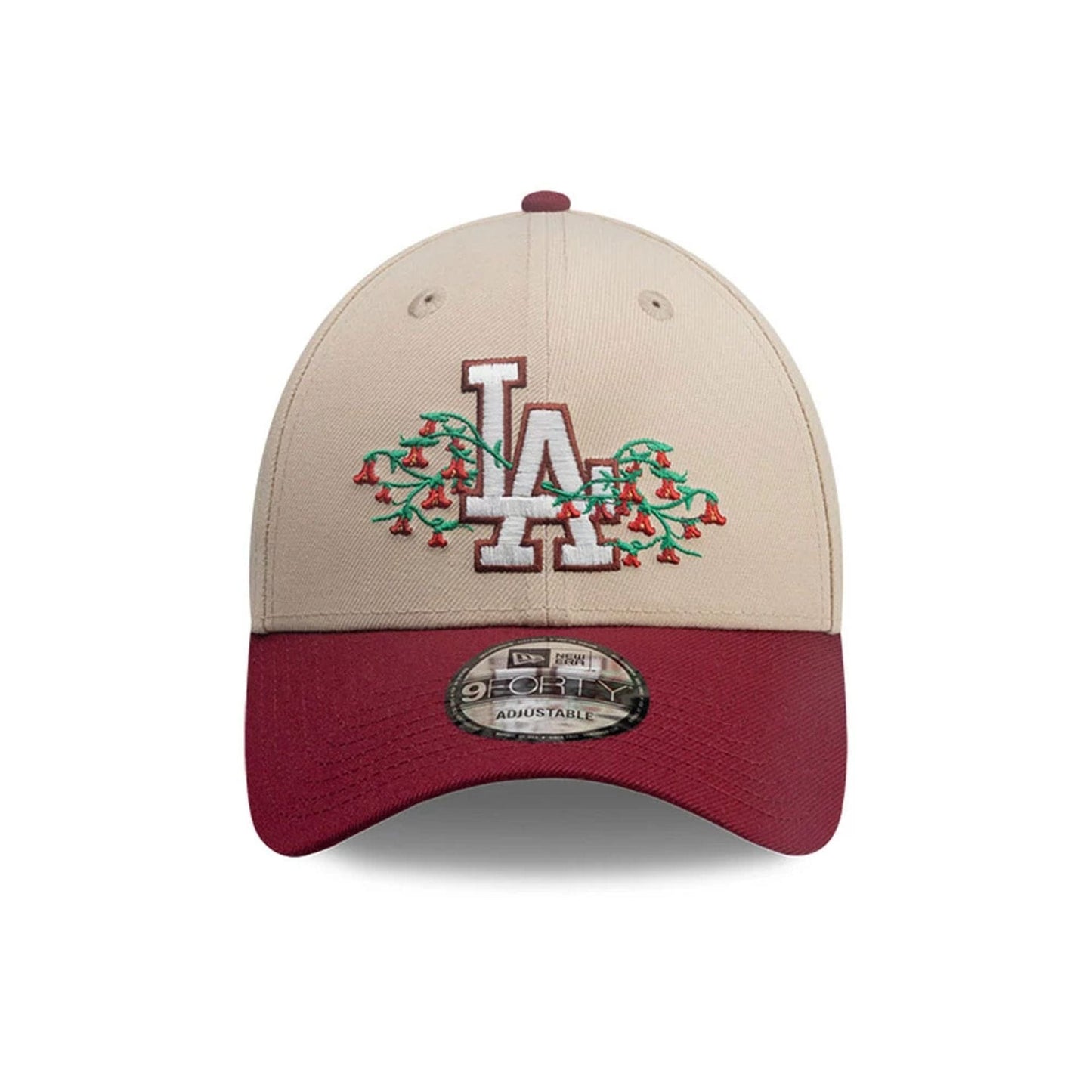 This is a LA Dodgers MLB City Element Chile Light Beige 9FORTY Adjustable Cap 3