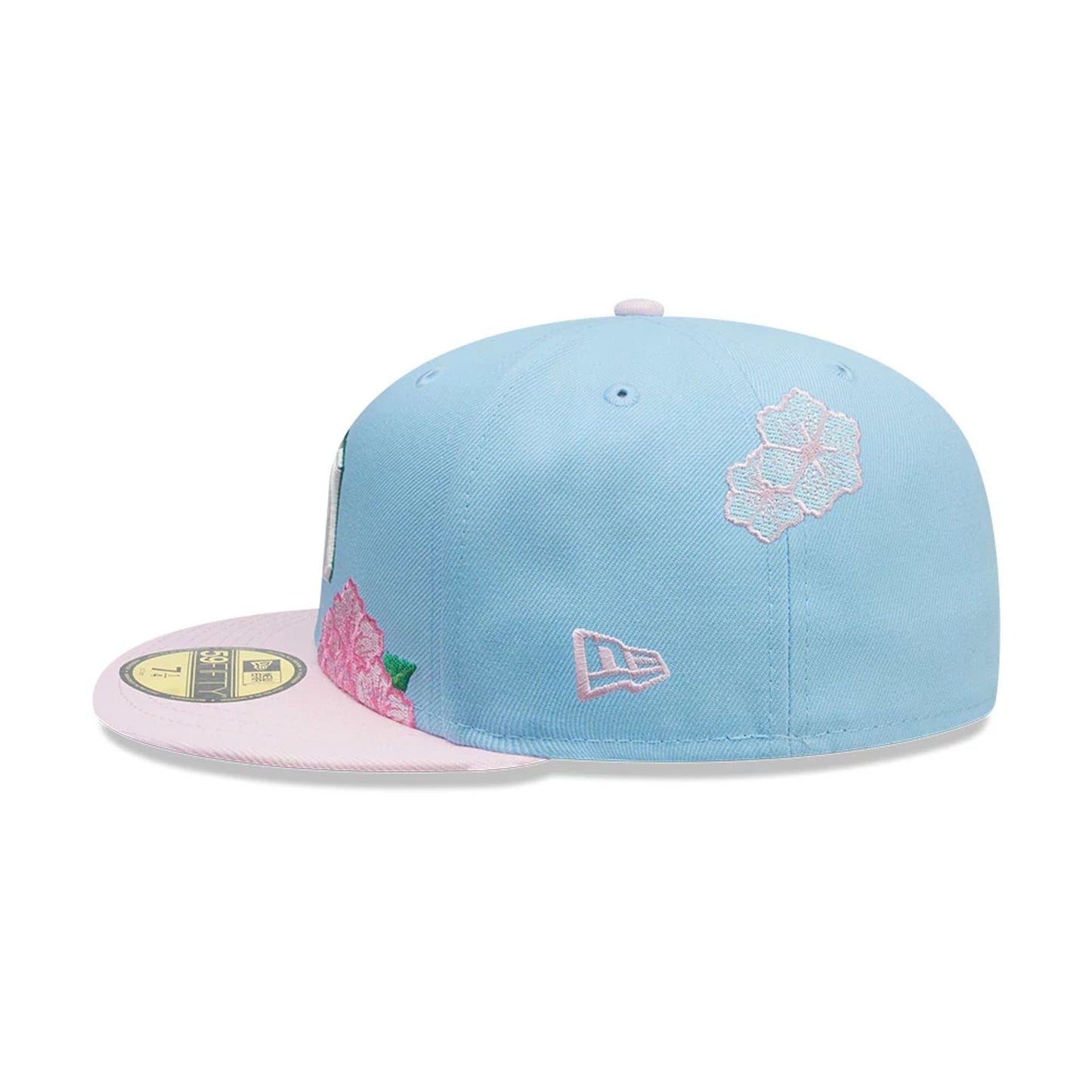 This is a New York Yankees MLB City Element Dominican Republic Pastel Blue 59FIFTY Fitted Cap 5