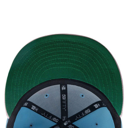This is a San Diego Padres MLB City Element Dominican Republic Pastel Blue 59FIFTY Fitted Cap 2