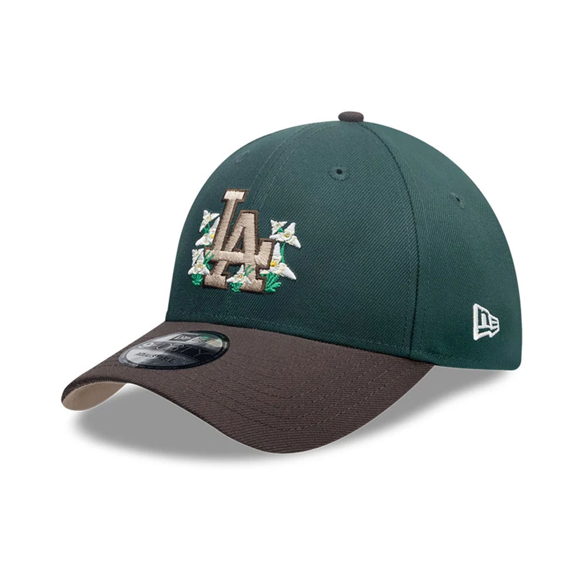 This is a LA Dodgers MLB City Element Guatemala Dark Green 9FORTY Adjustable Cap 1