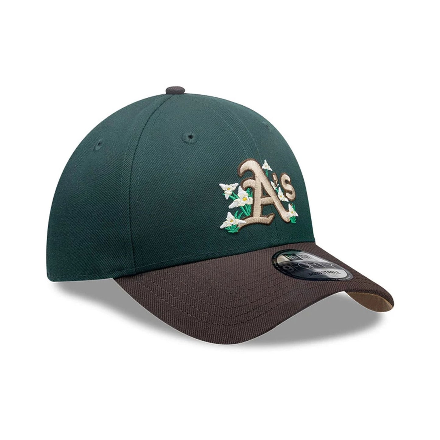 This is a Oakland Athletics MLB City Element Guatemala Dark Green 9FORTY Adjustable Cap 4