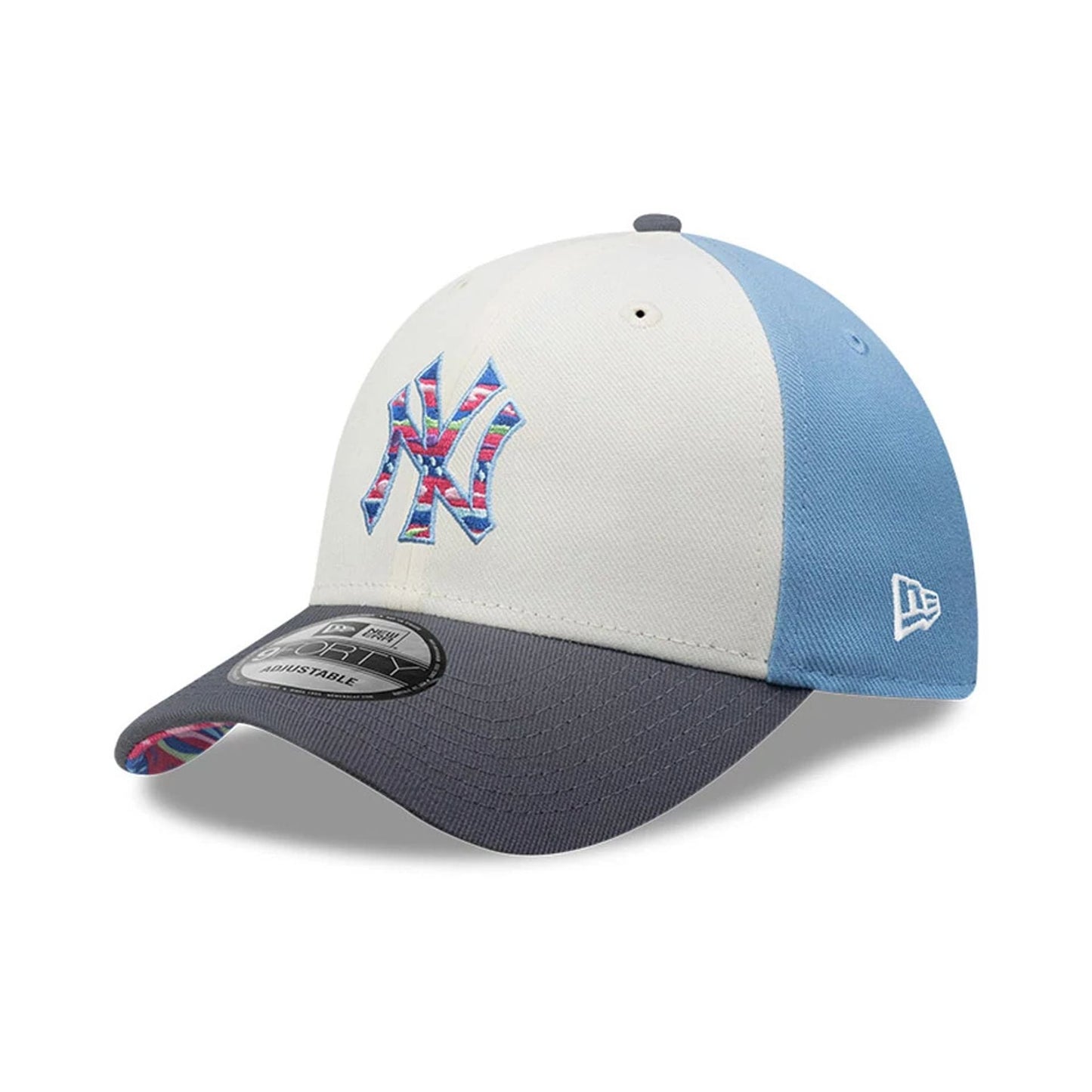 This is a New York Yankees MLB City Element Guatemala Pastel Blue 9FORTY Adjustable Cap 1