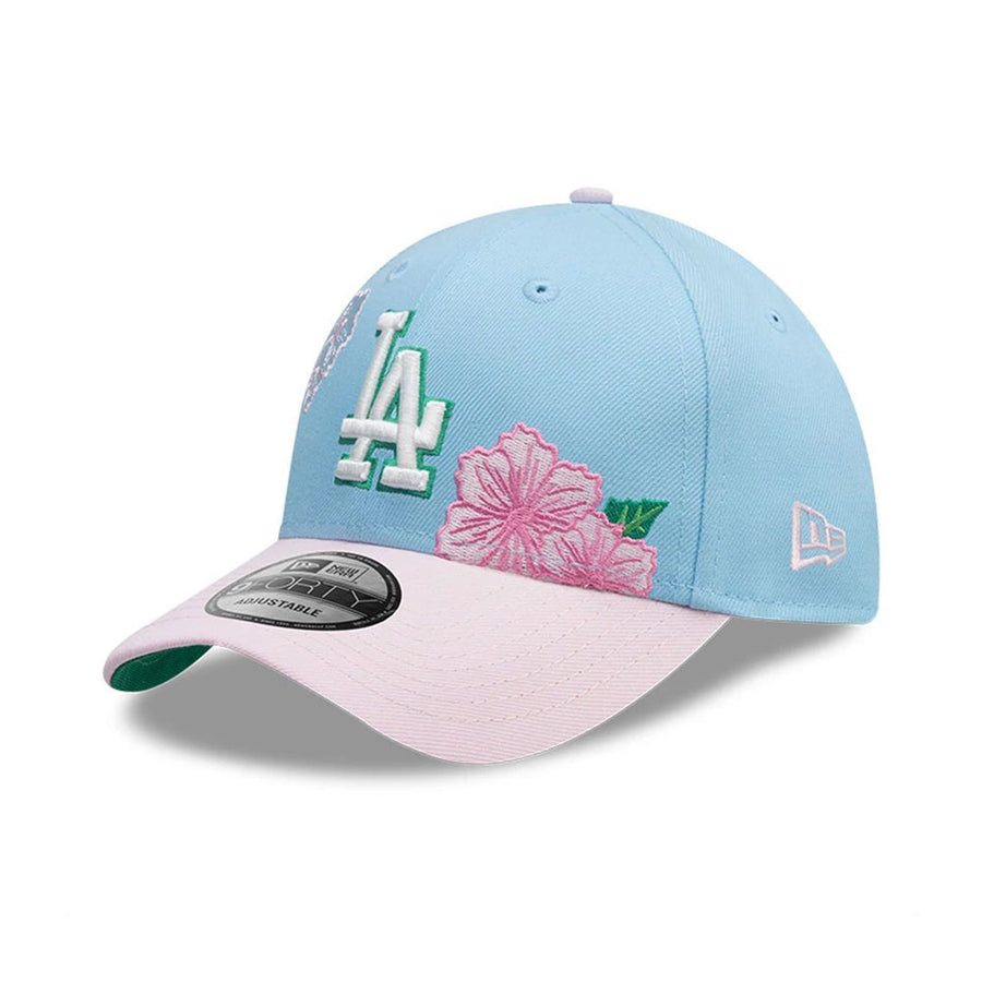 This is a LA Dodgers MLB City Element Dominican Republic Pastel Blue 9FORTY Adjustable Cap 1