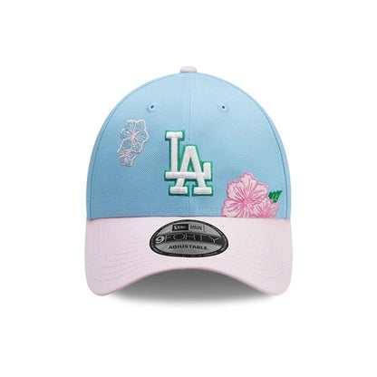 This is a LA Dodgers MLB City Element Dominican Republic Pastel Blue 9FORTY Adjustable Cap 3