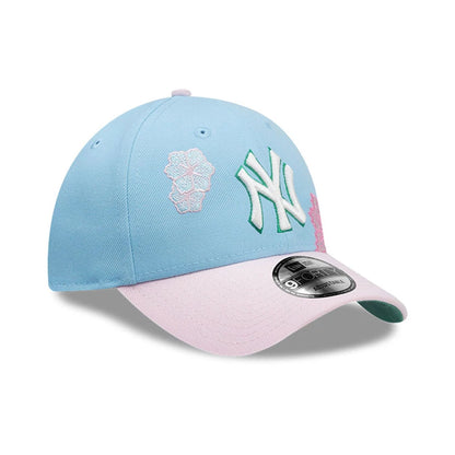This is a New York Yankees MLB City Element Dominican Republic Pastel Blue 9FORTY Adjustable Cap 4