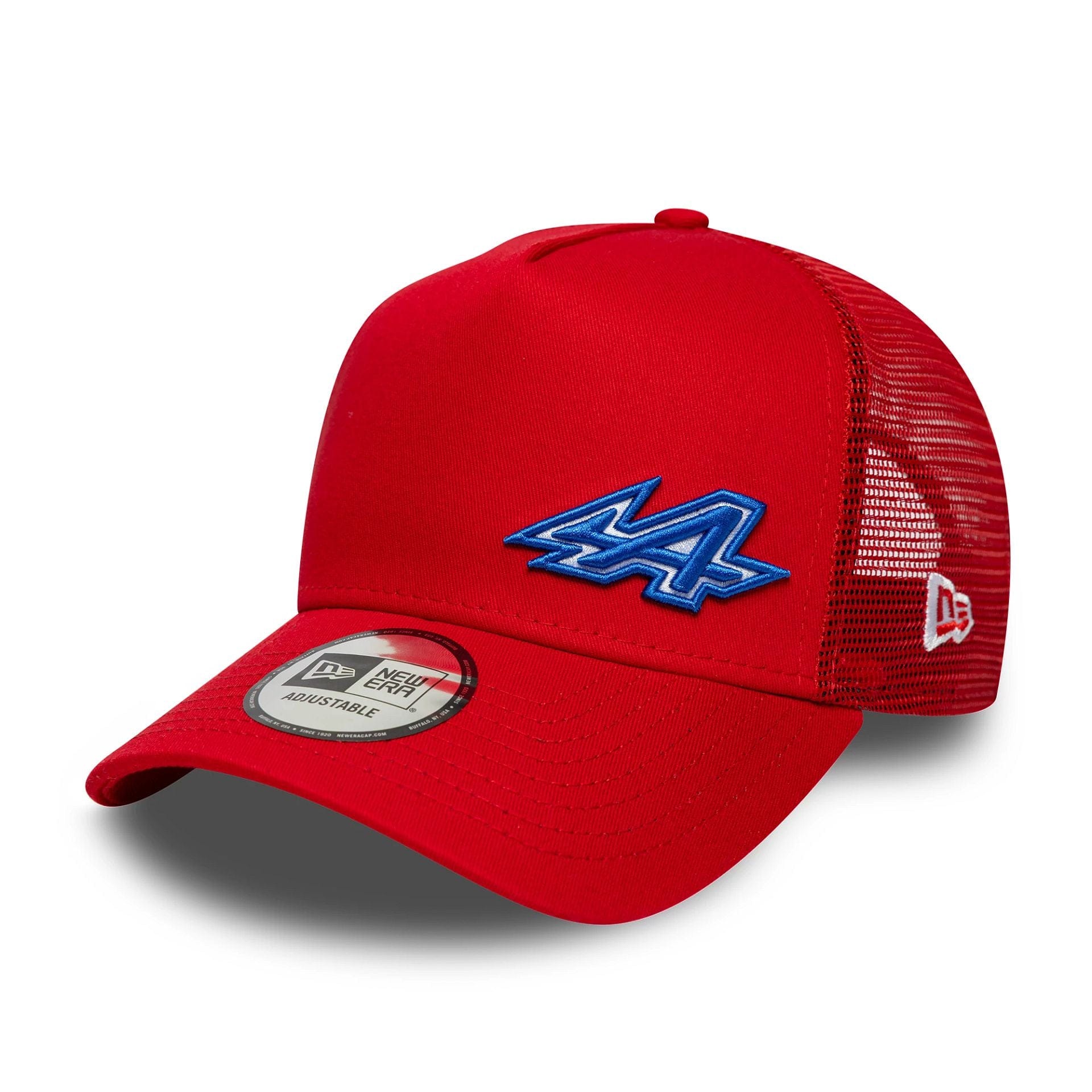 This is a Alpine Racing Flawless Team Red 9FORTY A-Frame Trucker Adjustable Cap 1