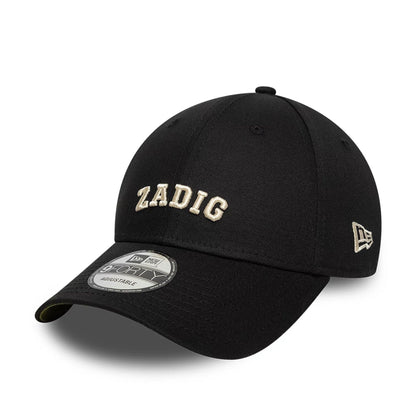 This is a New Era X Zadig & Voltaire Black 9FORTY Adjustable Cap 1
