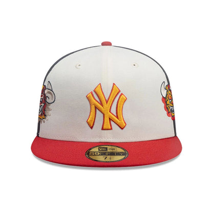 This is a New York Yankees MLB City Element Dominican Republic White 59FIFTY Fitted Cap 3