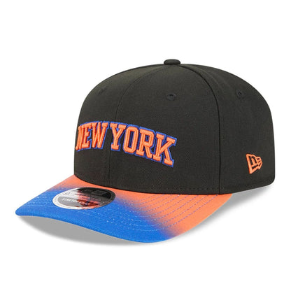This is a New York Knicks NBA Statement Black  9SEVENTY Stretch Snap Adjustable Cap 4