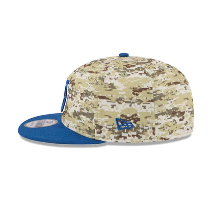 This is a Indianapolis Colts NFL Salute To Service 2025 Blue 9FIFTY Snapback Adjustable Cap 7