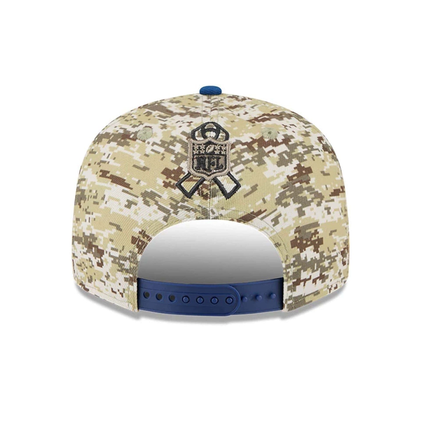 This is a Indianapolis Colts NFL Salute To Service 2025 Blue 9FIFTY Snapback Adjustable Cap 5