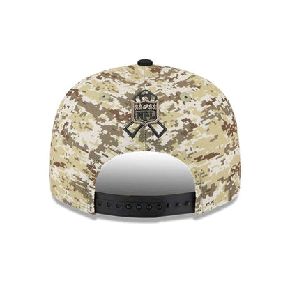 This is a Pittsburgh Steelers NFL Salute To Service 2025 Black 9FIFTY Snapback Adjustable Cap 5