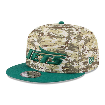 This is a New York Jets NFL Salute To Service 2025 Green 9FIFTY Snapback Adjustable Cap 4
