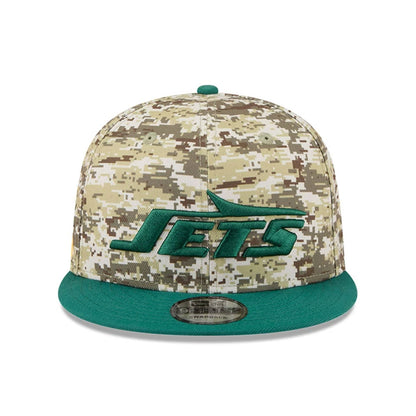 This is a New York Jets NFL Salute To Service 2025 Green 9FIFTY Snapback Adjustable Cap 3